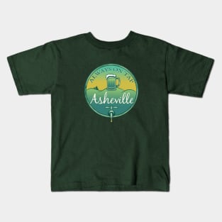 Always On Tap - Asheville Beer - Retro G 22 Kids T-Shirt